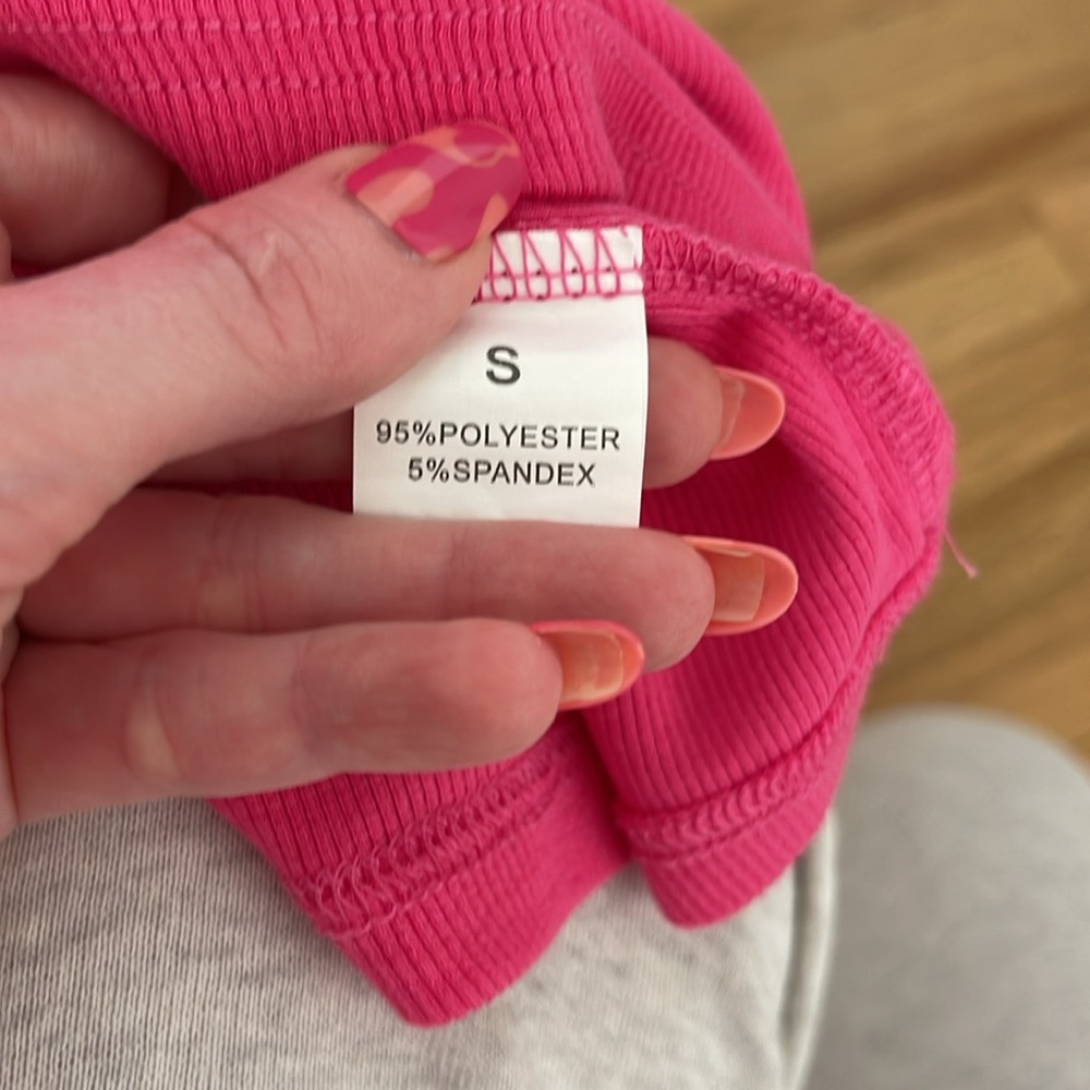 Pink Ribbed Comfy Top - Picture 5 of 5